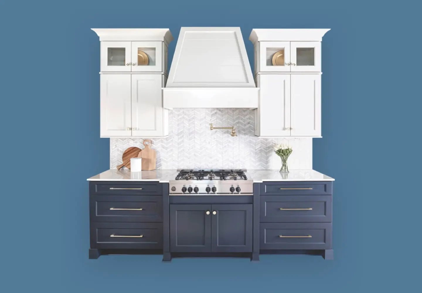 Grid feature kitchen stove