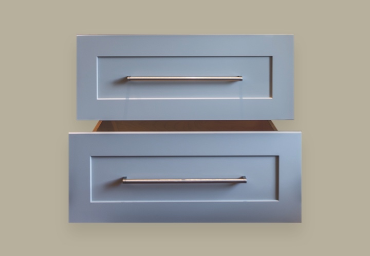 Grid short cabinbet front dark concrete