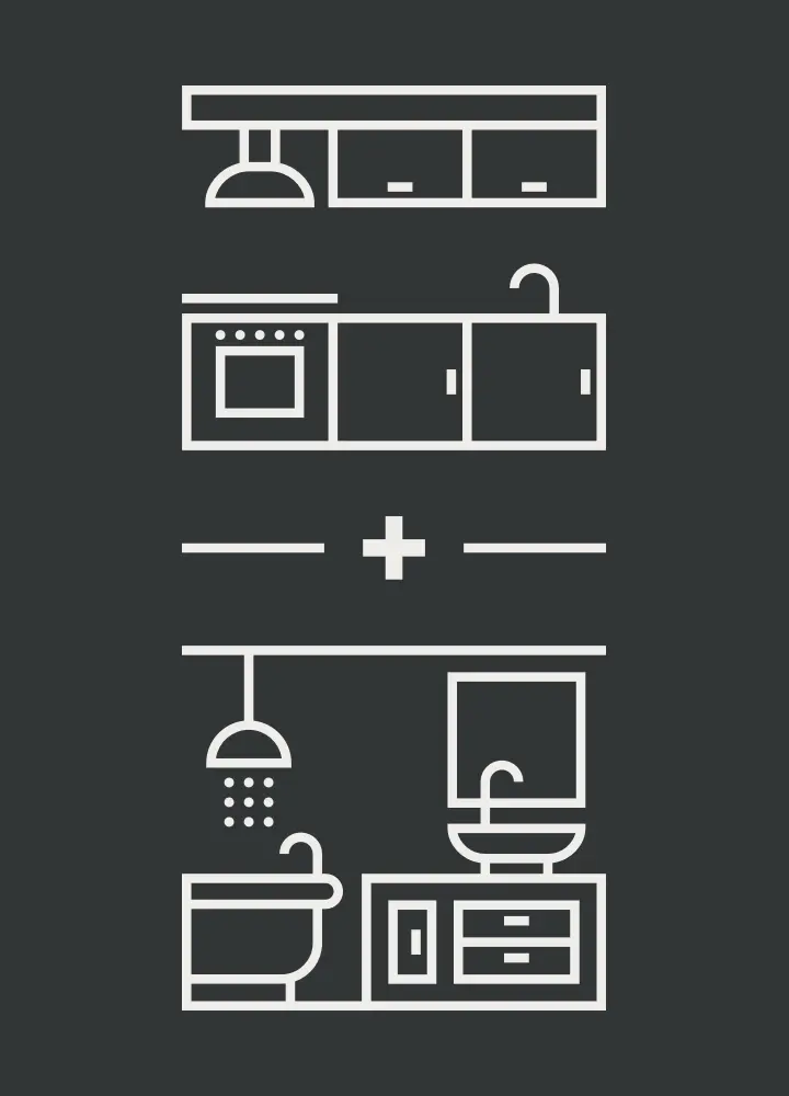 Grid tall grid tall icons dark gray